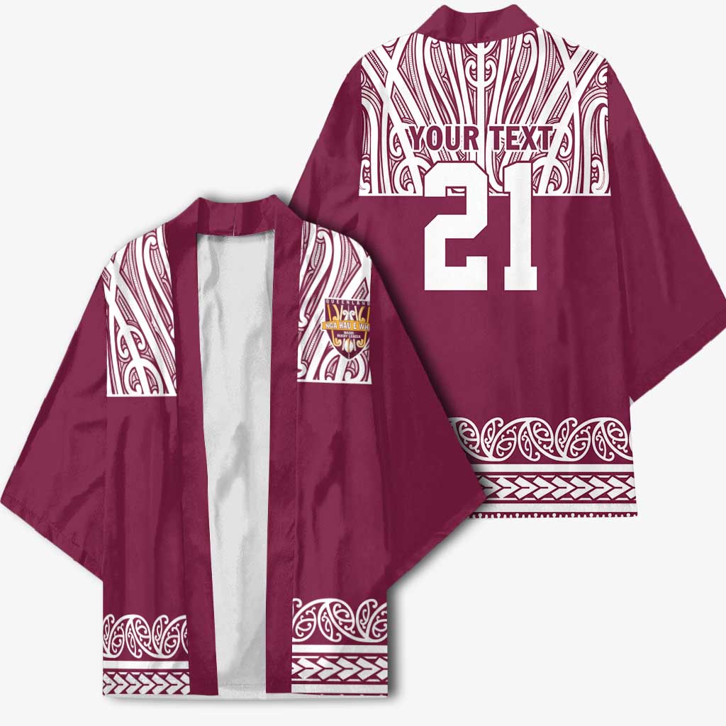 Queensland Maori Nga Hau E Wha Custom Kimono Polynesian Maori Tribal Pattern - Polynesian Pride