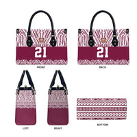 Queensland Maori Nga Hau E Wha Custom Leather Bag Polynesian Maori Tribal Pattern - Polynesian Pride