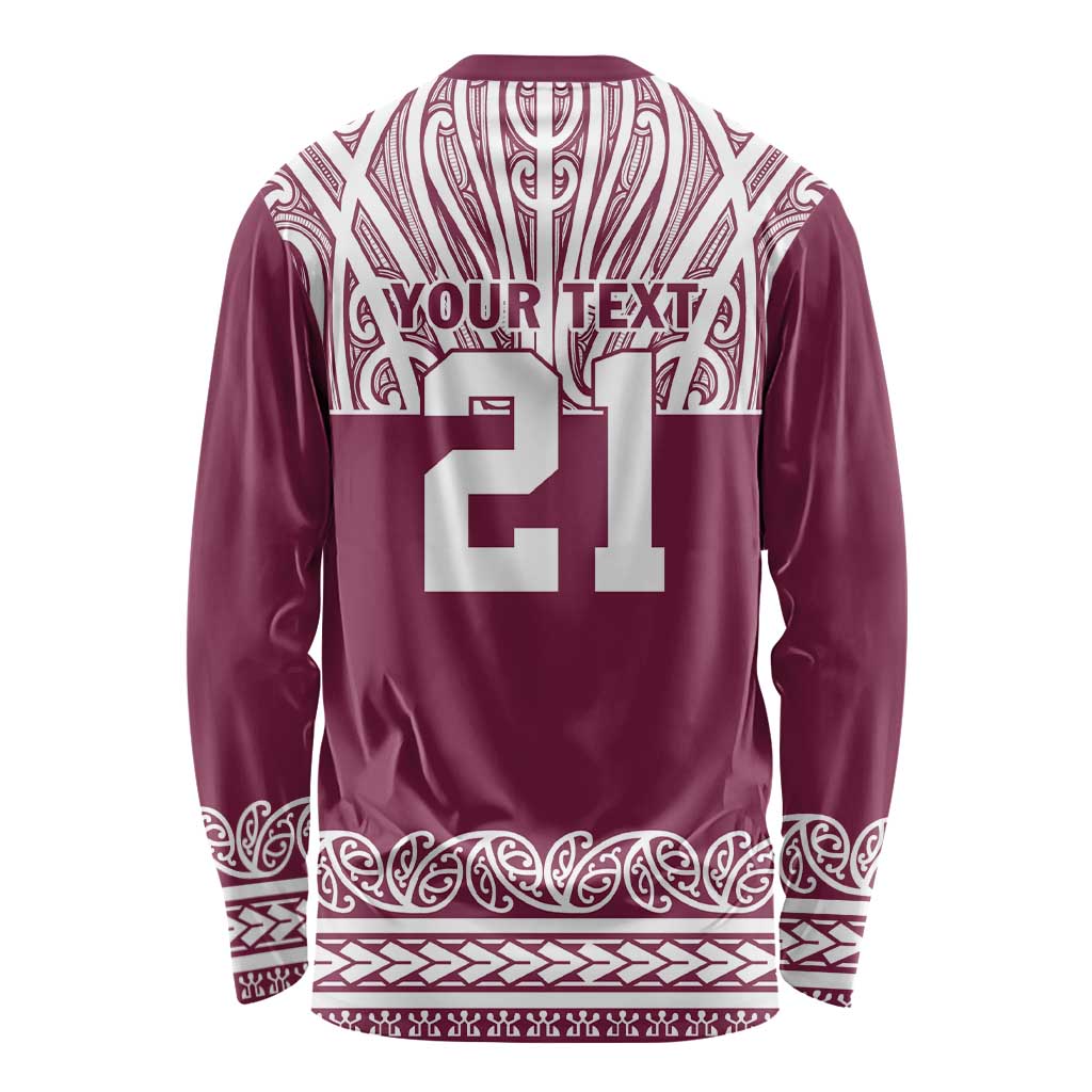 Queensland Maori Nga Hau E Wha Custom Long Sleeve Shirt Polynesian Maori Tribal Pattern LT9 - Polynesian Pride
