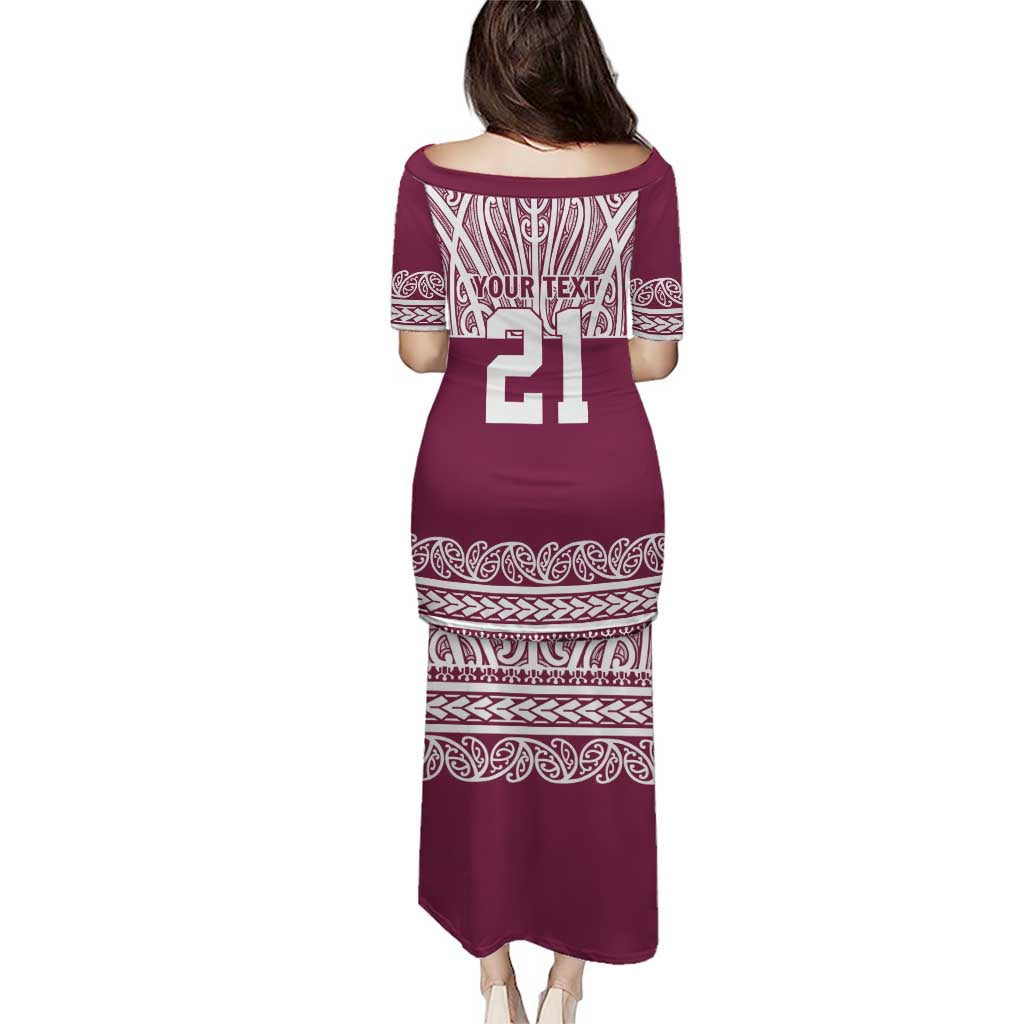 Queensland Maori Nga Hau E Wha Custom Puletasi Polynesian Maori Tribal Pattern LT9 - Polynesian Pride