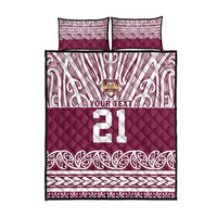 Queensland Maori Nga Hau E Wha Custom Quilt Bed Set Polynesian Maori Tribal Pattern