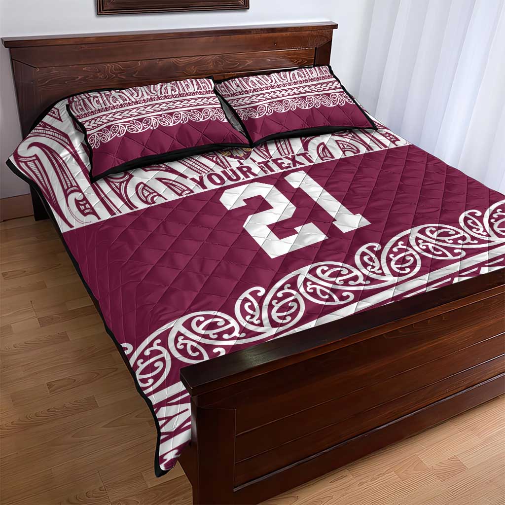 Queensland Maori Nga Hau E Wha Custom Quilt Bed Set Polynesian Maori Tribal Pattern
