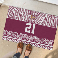Queensland Maori Nga Hau E Wha Custom Rubber Doormat Polynesian Maori Tribal Pattern LT9 - Polynesian Pride