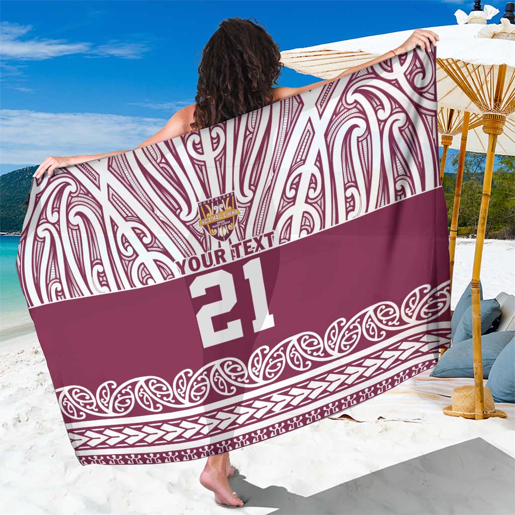 Queensland Maori Nga Hau E Wha Custom Sarong Polynesian Maori Tribal Pattern