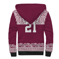Queensland Maori Nga Hau E Wha Custom Sherpa Hoodie Polynesian Maori Tribal Pattern LT9 - Polynesian Pride