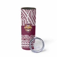 Queensland Maori Nga Hau E Wha Custom Skinny Tumbler Polynesian Maori Tribal Pattern
