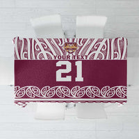 Queensland Maori Nga Hau E Wha Custom Tablecloth Polynesian Maori Tribal Pattern LT9 Maroon - Polynesian Pride
