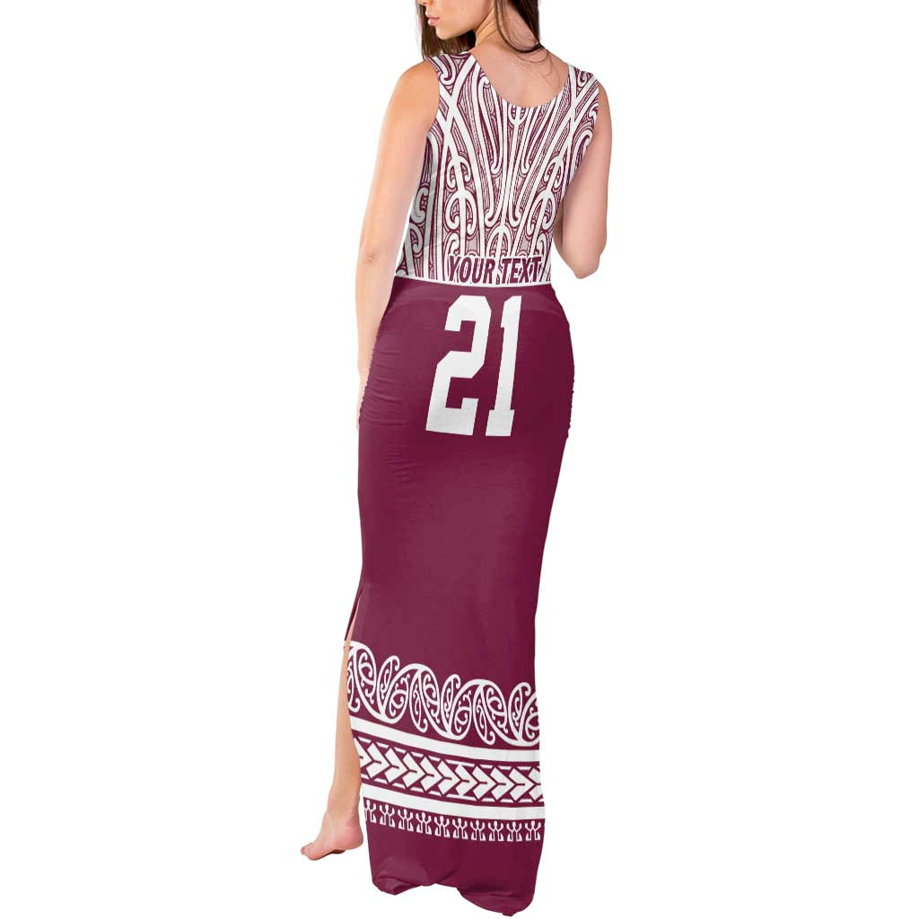 Queensland Maori Nga Hau E Wha Custom Tank Maxi Dress Polynesian Maori Tribal Pattern LT9 - Polynesian Pride