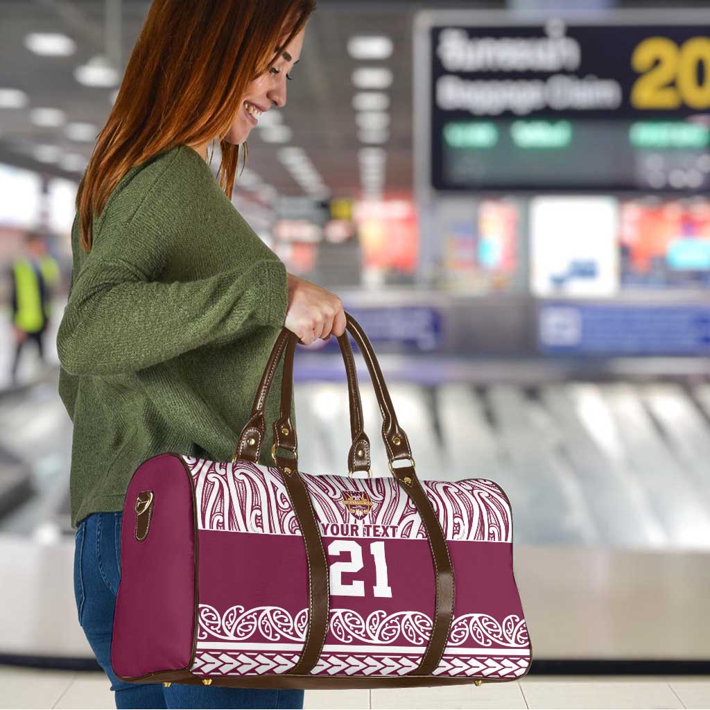 Queensland Maori Nga Hau E Wha Custom Travel Bag Polynesian Maori Tribal Pattern - Polynesian Pride