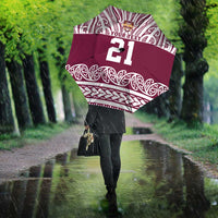Queensland Maori Nga Hau E Wha Custom Umbrella Polynesian Maori Tribal Pattern - Polynesian Pride