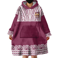 Queensland Maori Nga Hau E Wha Custom Wearable Blanket Hoodie Polynesian Maori Tribal Pattern LT9 - Polynesian Pride