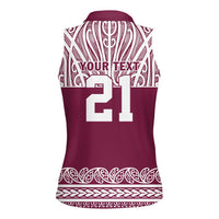 Queensland Maori Nga Hau E Wha Custom Women Sleeveless Polo Shirt Polynesian Maori Tribal Pattern