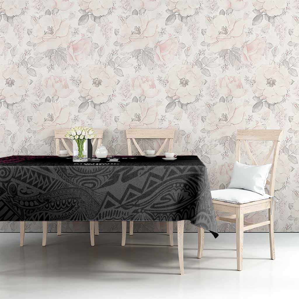 Queensland Papua New Guinea Custom Tablecloth All Black Pacific PNG Tribal Style LT9 - Polynesian Pride