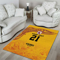 Queensland Papua New Guinea Custom Area Rug All Gold Pacific PNG Tribal Style