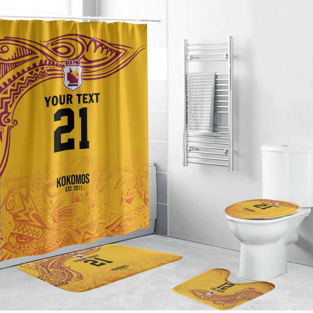 Queensland Papua New Guinea Custom Bathroom Set All Gold Pacific PNG Tribal Style - Polynesian Pride