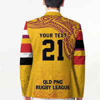 Queensland Papua New Guinea Custom Blazer All Gold Pacific PNG Tribal Style - Polynesian Pride