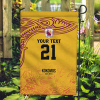 Queensland Papua New Guinea Custom Garden Flag All Gold Pacific PNG Tribal Style