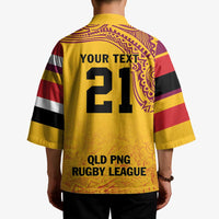 Queensland Papua New Guinea Custom Kimono All Gold Pacific PNG Tribal Style - Polynesian Pride