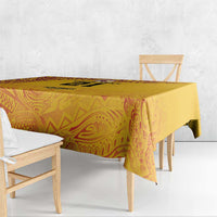 Queensland Papua New Guinea Custom Tablecloth All Gold Pacific PNG Tribal Style LT9 - Polynesian Pride