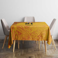 Queensland Papua New Guinea Custom Tablecloth All Gold Pacific PNG Tribal Style LT9 - Polynesian Pride