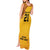Queensland Papua New Guinea Custom Tank Maxi Dress All Gold Pacific PNG Tribal Style