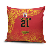 Queensland Papua New Guinea Custom Pillow Cover All Red Pacific PNG Tribal Style - Polynesian Pride