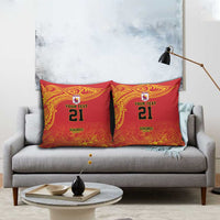 Queensland Papua New Guinea Custom Pillow Cover All Red Pacific PNG Tribal Style - Polynesian Pride