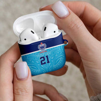 Queensland Samoa Custom AirPods Case Blue Pacific Polynesian Tribal Pattern LT9 - Polynesian Pride