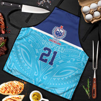 Queensland Samoa Custom Apron Blue Pacific Polynesian Tribal Pattern LT9 Blue - Polynesian Pride