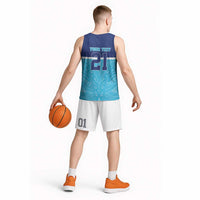 Queensland Samoa Custom Basketball Jersey Blue Pacific Polynesian Tribal Pattern LT9 - Polynesian Pride