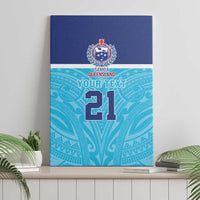 Queensland Samoa Custom Canvas Wall Art Blue Pacific Polynesian Tribal Pattern LT9 - Polynesian Pride