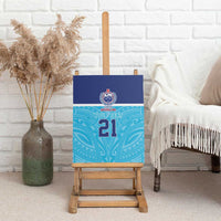 Queensland Samoa Custom Canvas Wall Art Blue Pacific Polynesian Tribal Pattern LT9 - Polynesian Pride