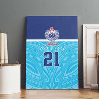 Queensland Samoa Custom Canvas Wall Art Blue Pacific Polynesian Tribal Pattern LT9 - Polynesian Pride