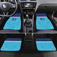 Queensland Samoa Custom Car Mats Blue Pacific Polynesian Tribal Pattern LT9 Set 4pcs Blue - Polynesian Pride