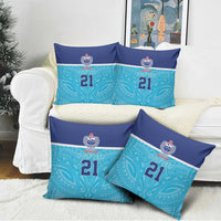 Queensland Samoa Custom Pillow Cover Blue Pacific Polynesian Tribal Pattern - Polynesian Pride