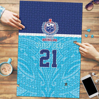 Queensland Samoa Custom Puzzle Blue Pacific Polynesian Tribal Pattern LT9 Blue - Polynesian Pride