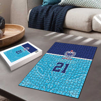 Queensland Samoa Custom Puzzle Blue Pacific Polynesian Tribal Pattern LT9 - Polynesian Pride