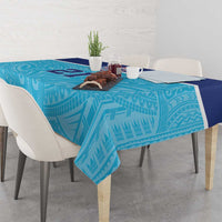 Queensland Samoa Custom Tablecloth Blue Pacific Polynesian Tribal Pattern LT9 - Polynesian Pride