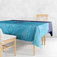 Queensland Samoa Custom Tablecloth Blue Pacific Polynesian Tribal Pattern LT9 - Polynesian Pride