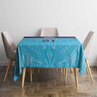 Queensland Samoa Custom Tablecloth Blue Pacific Polynesian Tribal Pattern LT9 - Polynesian Pride