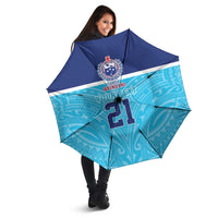Queensland Samoa Custom Umbrella Blue Pacific Polynesian Tribal Pattern LT9 - Polynesian Pride