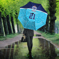 Queensland Samoa Custom Umbrella Blue Pacific Polynesian Tribal Pattern LT9 - Polynesian Pride