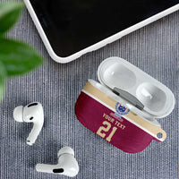 Queensland Samoa Custom AirPods Case Maroon Pacific Polynesian Tribal Pattern LT9 - Polynesian Pride