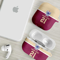Queensland Samoa Custom AirPods Case Maroon Pacific Polynesian Tribal Pattern LT9 - Polynesian Pride