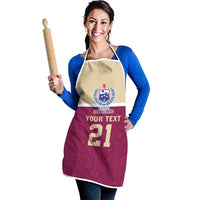 Queensland Samoa Custom Apron Maroon Pacific Polynesian Tribal Pattern LT9 - Polynesian Pride