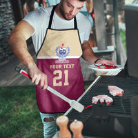 Queensland Samoa Custom Apron Maroon Pacific Polynesian Tribal Pattern LT9 - Polynesian Pride