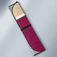 Queensland Samoa Custom Auto Sun Shade Maroon Pacific Polynesian Tribal Pattern - Polynesian Pride