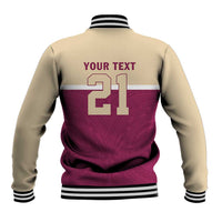 Queensland Samoa Custom Baseball Jacket Maroon Pacific Polynesian Tribal Pattern LT9 - Polynesian Pride