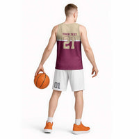 Queensland Samoa Custom Basketball Jersey Maroon Pacific Polynesian Tribal Pattern LT9 - Polynesian Pride