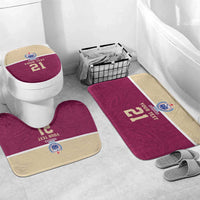 Queensland Samoa Custom Bathroom Set Maroon Pacific Polynesian Tribal Pattern - Polynesian Pride